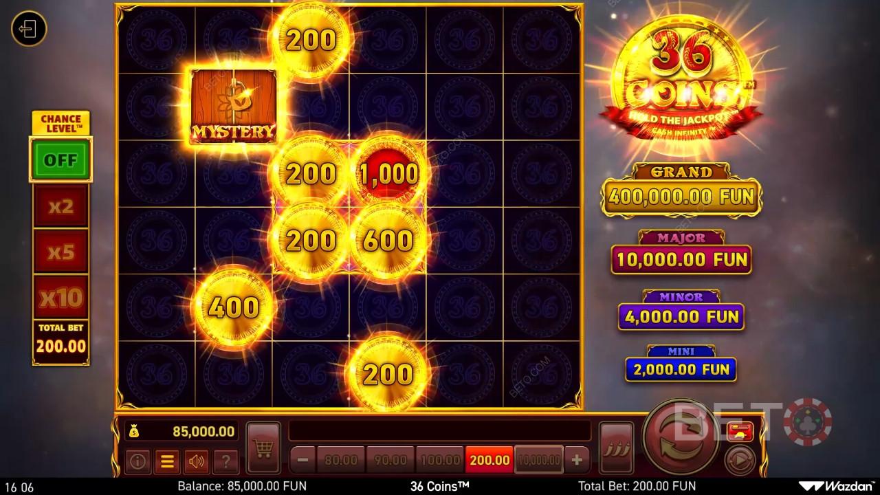Recenzja 36 monet od BETO Slots