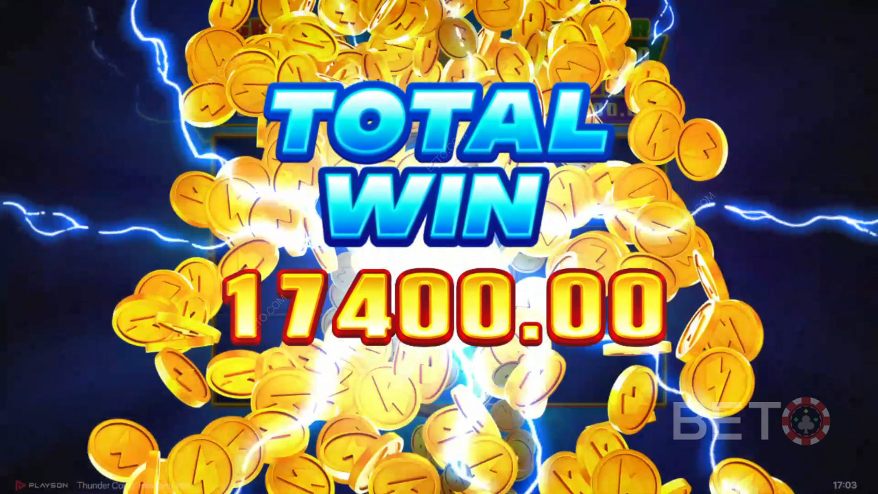 Wygraj 5 150-krotność zakładu na slocie online Thunder Coins!