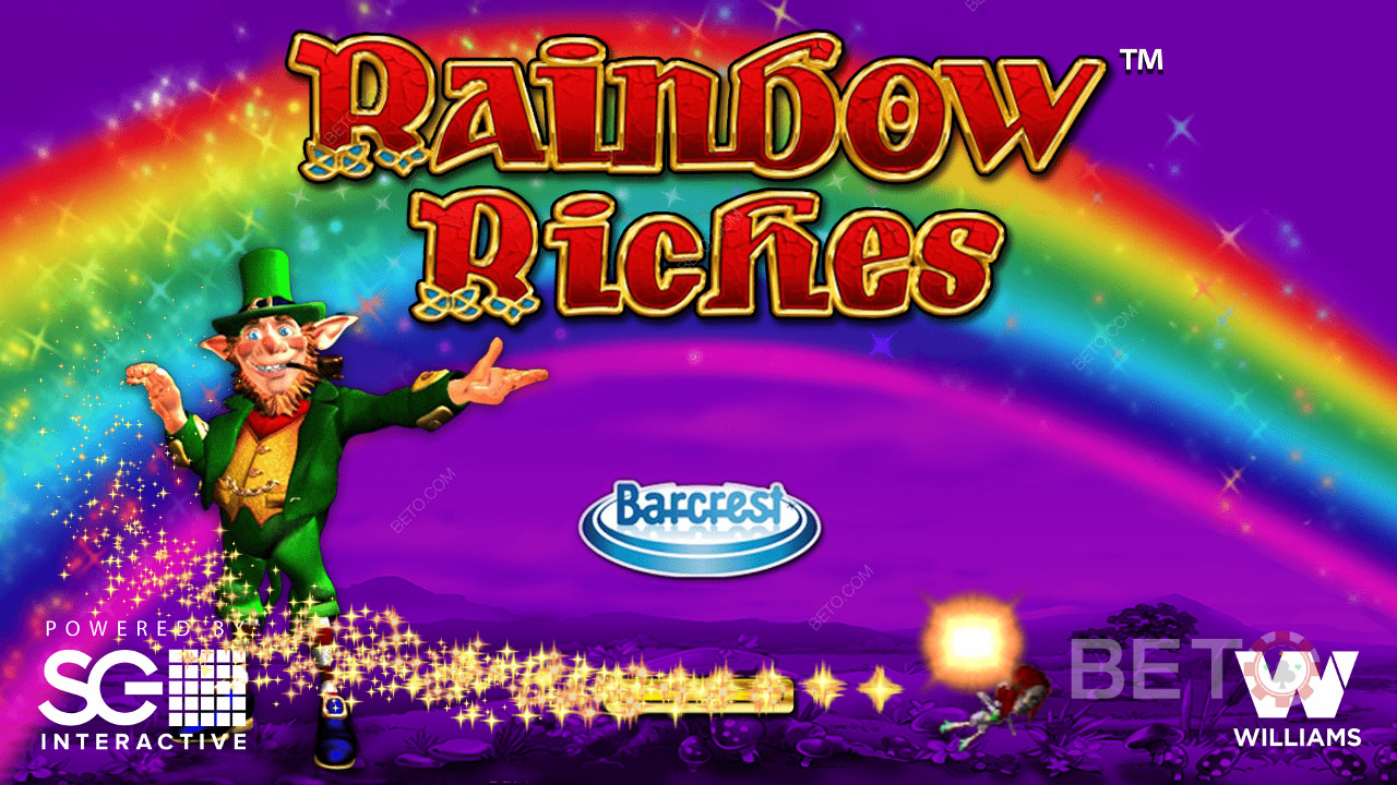 Ekran otwierający slot Rainbow Riches