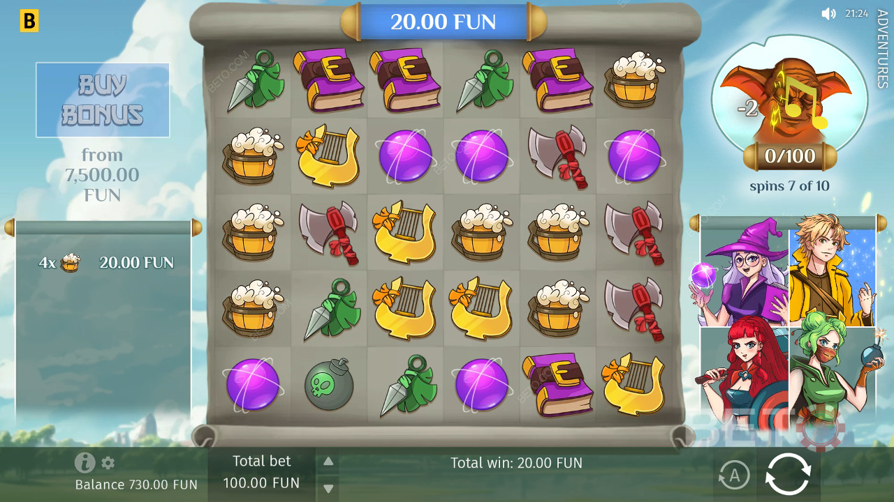 Recenzja Adventures przygotowana przez BETO Slots