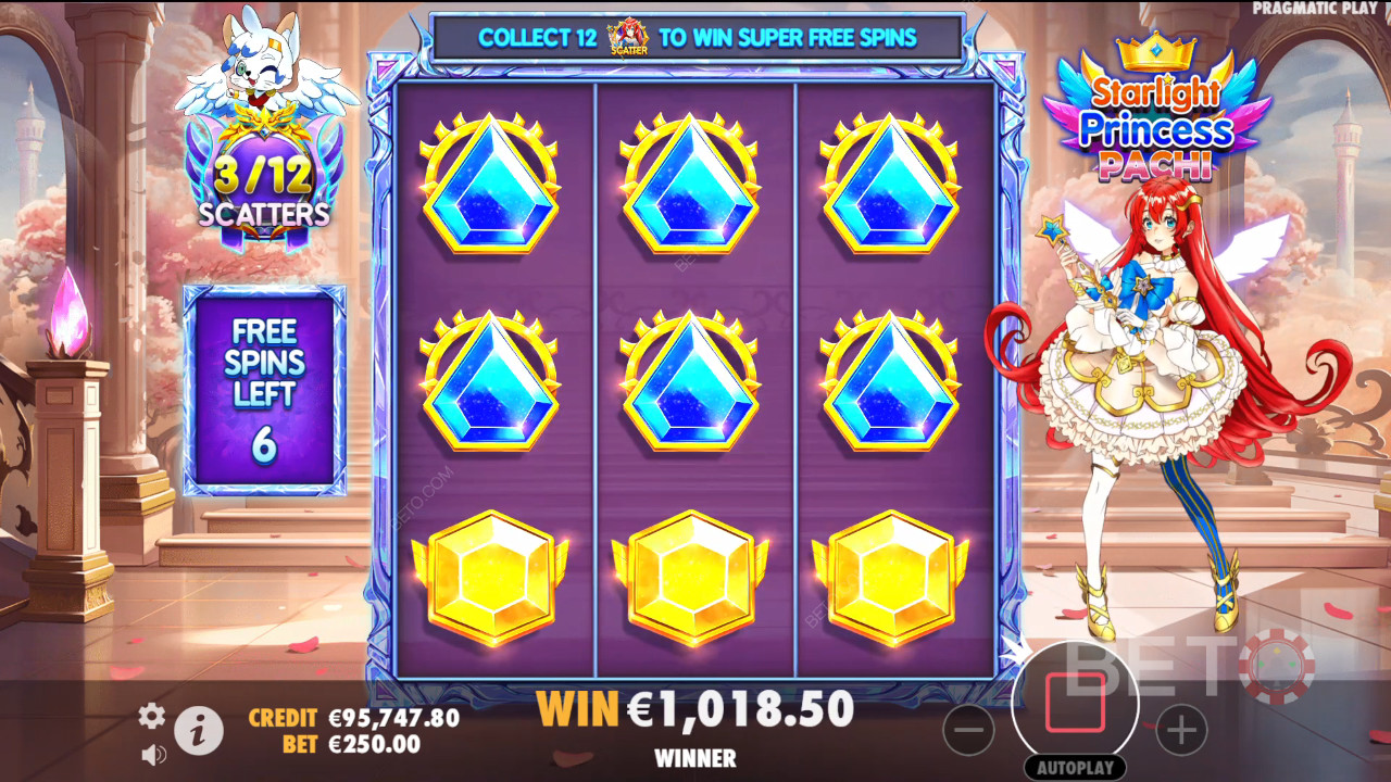 Funkcje bonusowe wyjaśnione w Starlight Princess Pachi przez Pragmatic Play
