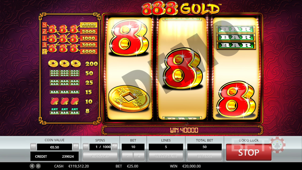 Recenzja 888 Gold od BETO Slots