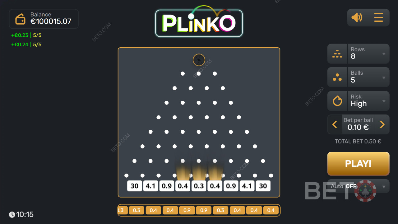 Jak grać w Plinko od Gaming Corps?
