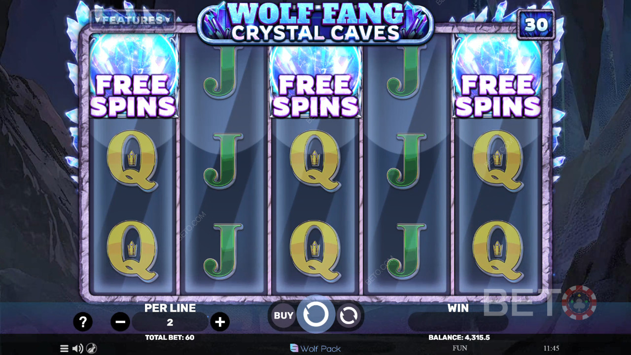 Wolf Fang - Crystal Caves Graj Za Darmo