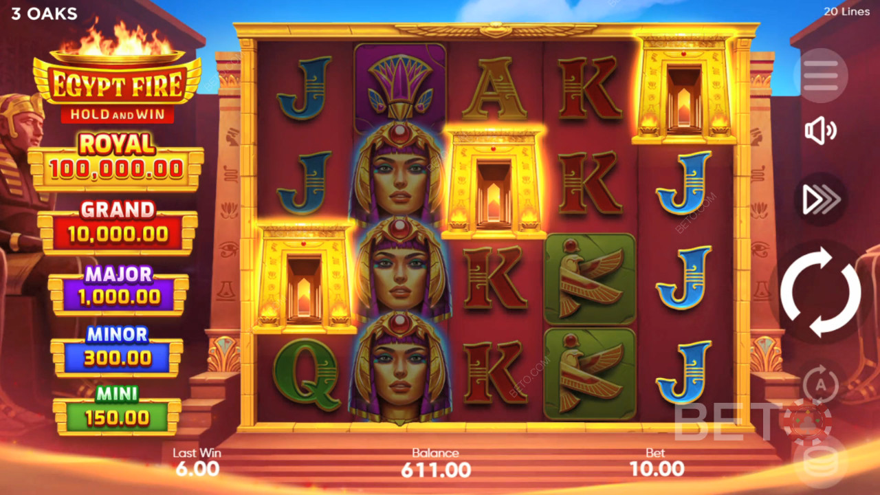 Jak grać w Egypt Fire od 3 Oaks Gaming