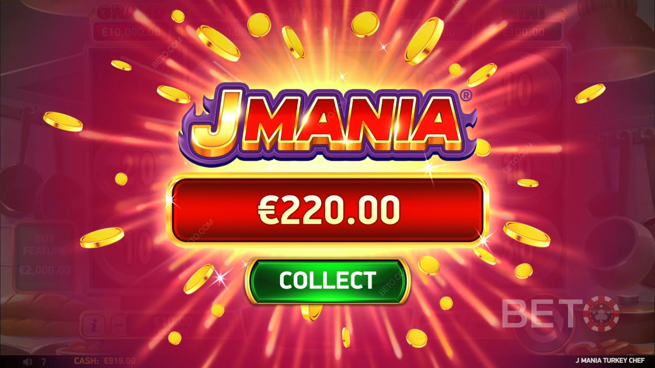 Wygraj 3,910-krotność zakładu na slocie J Mania Turkey Chef!