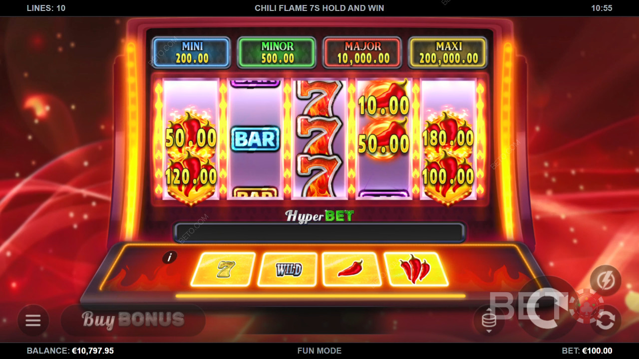 Recenzja Chili Flame 7s Hold and Win od BETO Slots