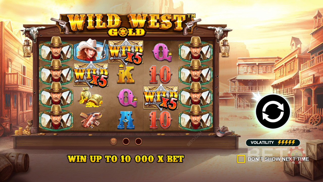 Nagrodzone symbole Wild pomagają w wylądowaniu wypłaty w Wild West Gold.