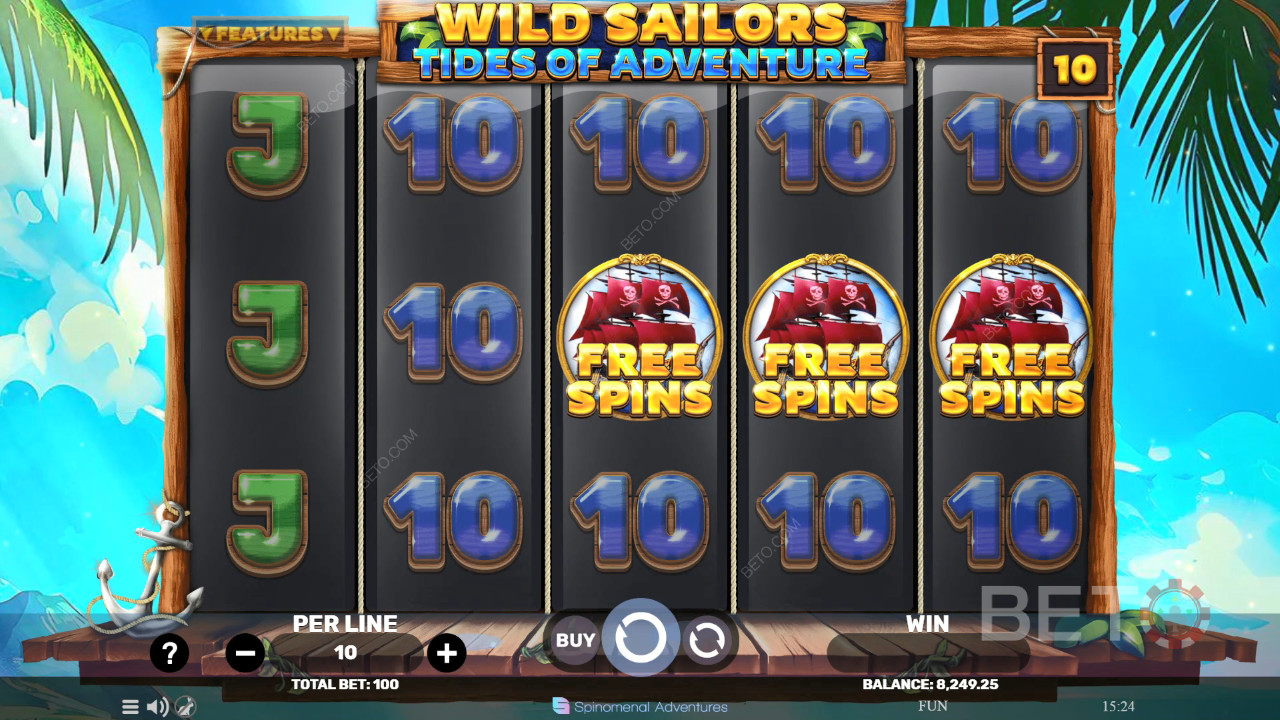 Recenzja Wild Sailors - Tides of Adventure od BETO Slots