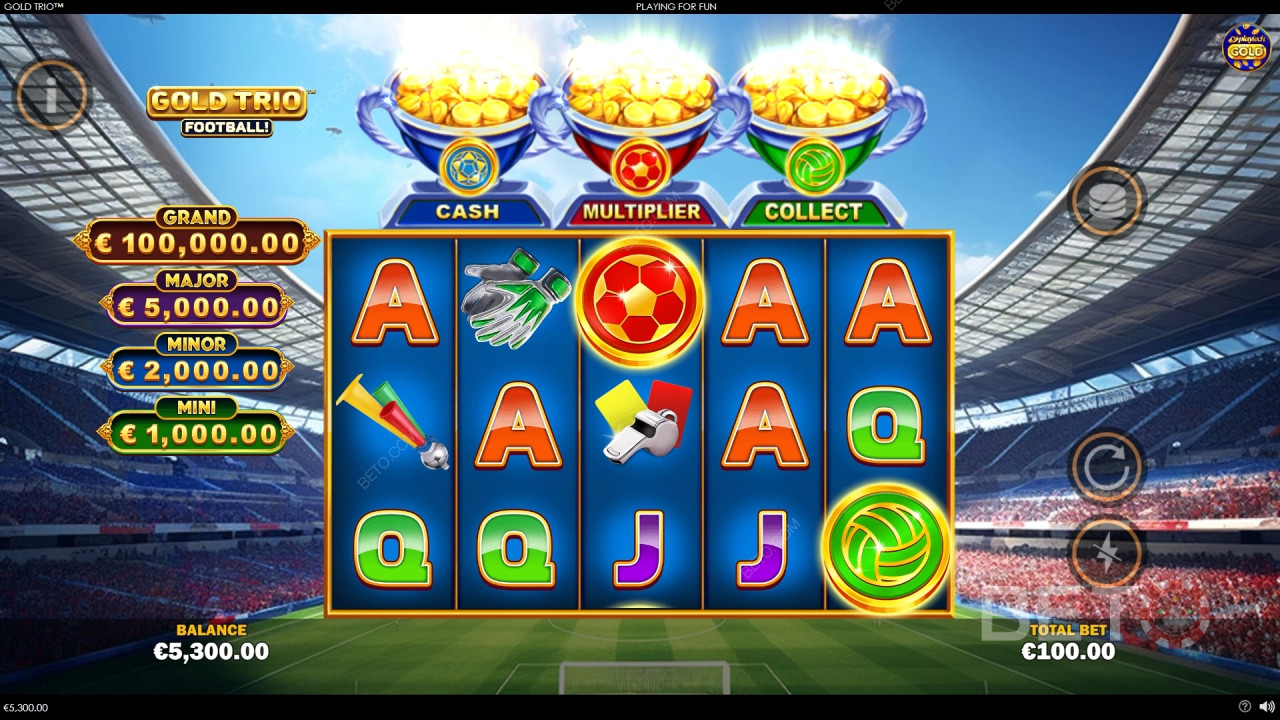 Złote trio: Piłka nożna! Recenzja BETO Slots