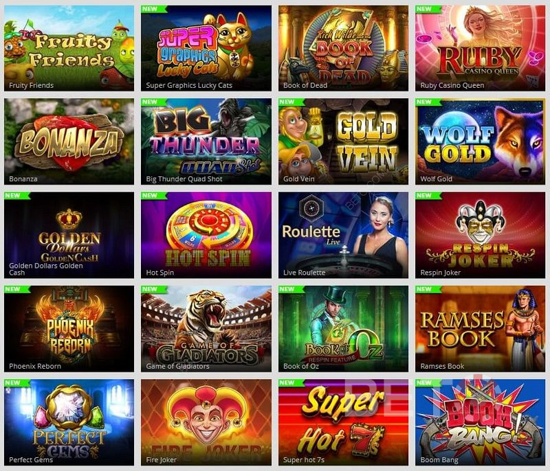 Duży wybór gier na automatach w MagicRed Casino.