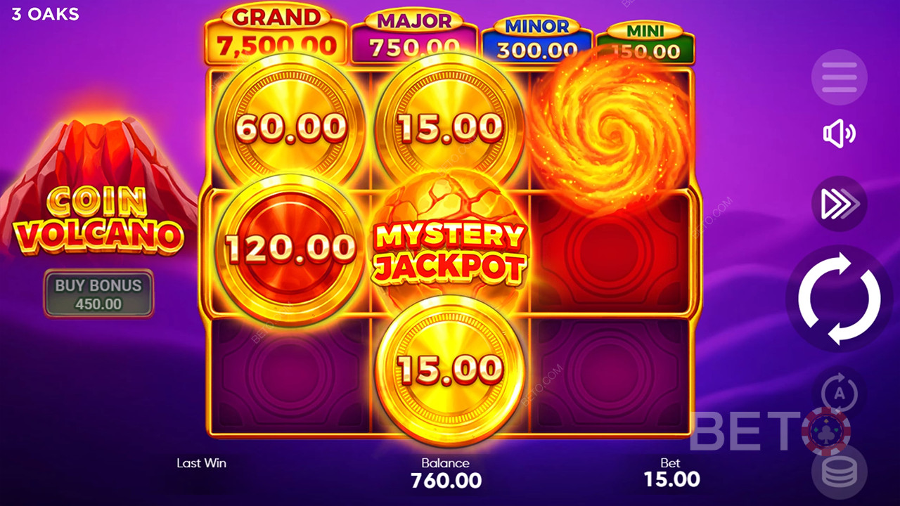 Wygraj 2,551x zakład w slocie online Coin Volcano!
