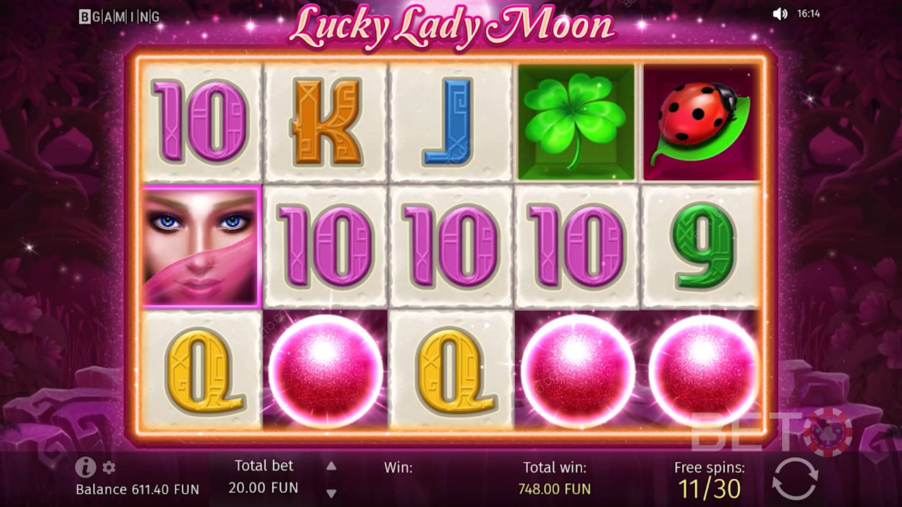 Slot Lucky Lady Moon jest prosty i łatwy do zrozumienia dla większości początkujących.