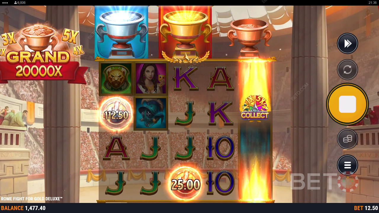 Recenzja Rome Fight For Gold Deluxe od BETO Slots