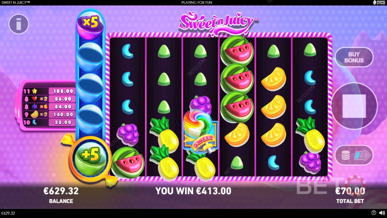 Recenzja Sweet N Juicy od BETO Slots