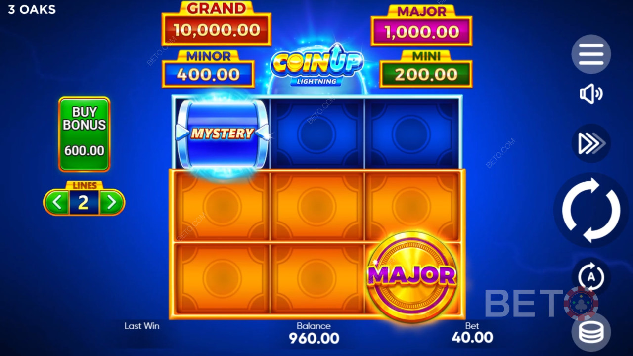 Funkcje bonusowe wyjaśnione w Coin Up: Lightning od 3 Oaks Gaming
