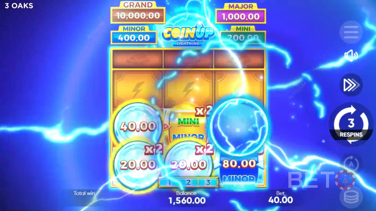 Jak grać w Coin Up od 3 Oaks Gaming: Lightning