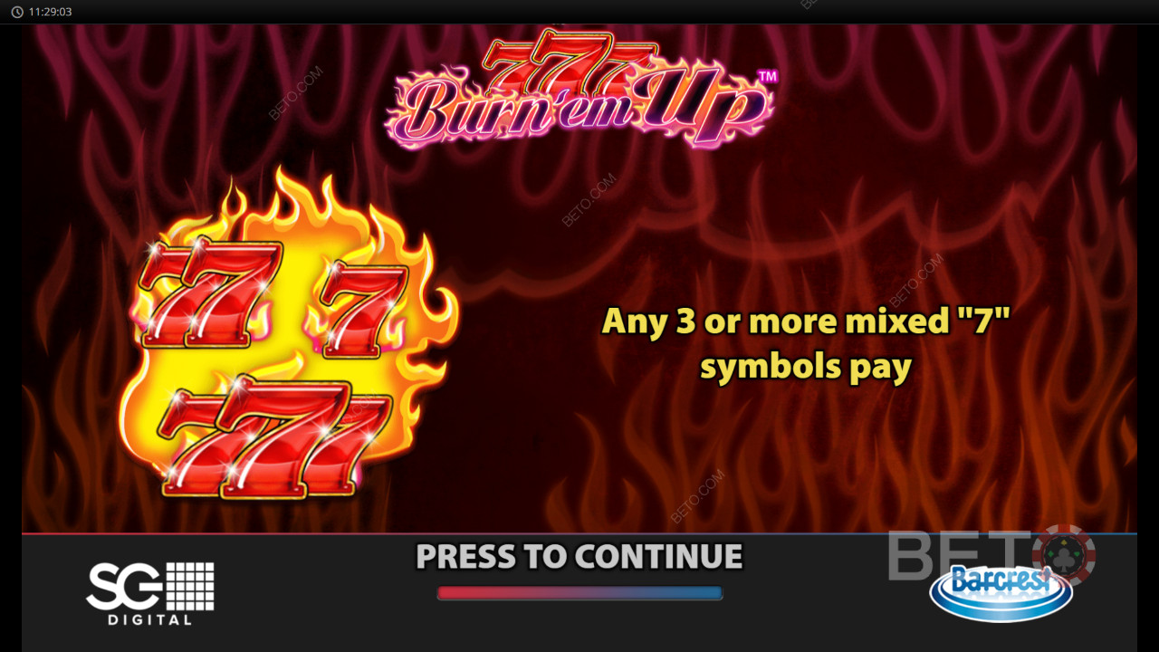 Wygraj 5 000x swój zakład na automacie online 777 Burn