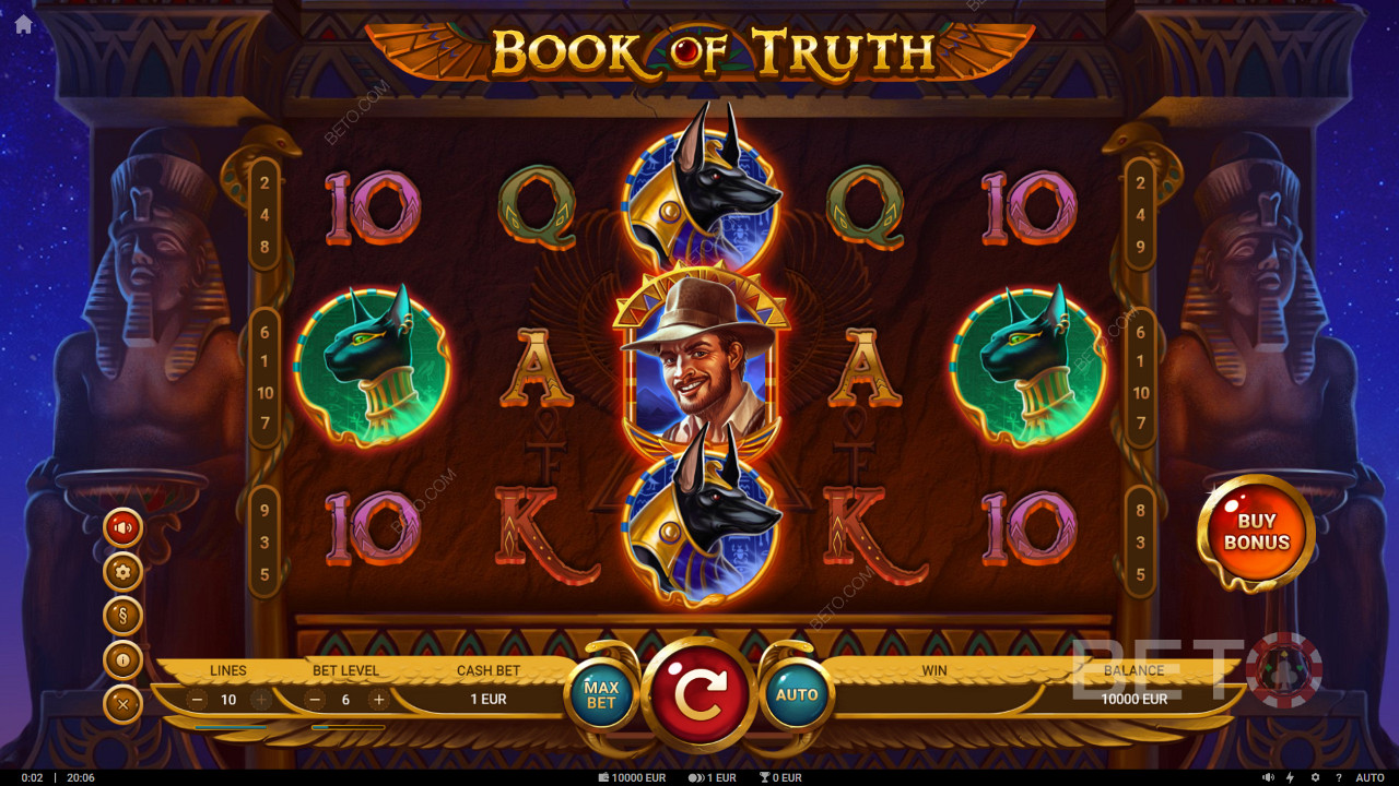 Book of Truth Automat wideo z dwoma rodzajami darmowych obrotów z rozszerzającymi się symbolami