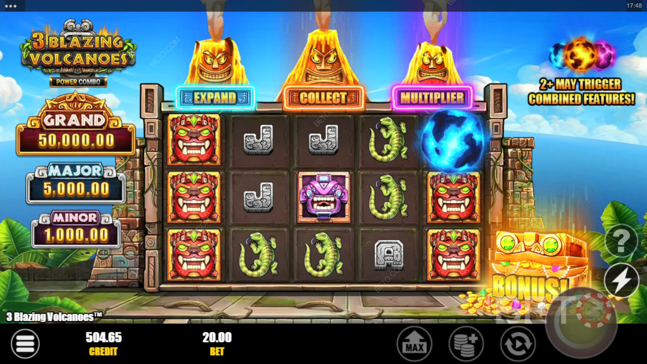 3 Recenzja Blazing Volcanoes Power Combo od BETO Slots