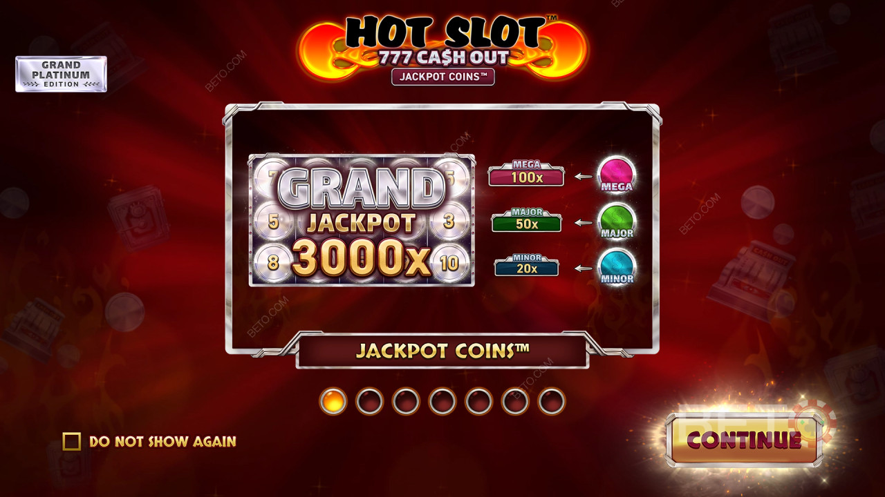 Funkcje bonusowe wyjaśnione w Hot Slot: 777 Cash Out Grand Platinum Edition przez Wazdan
