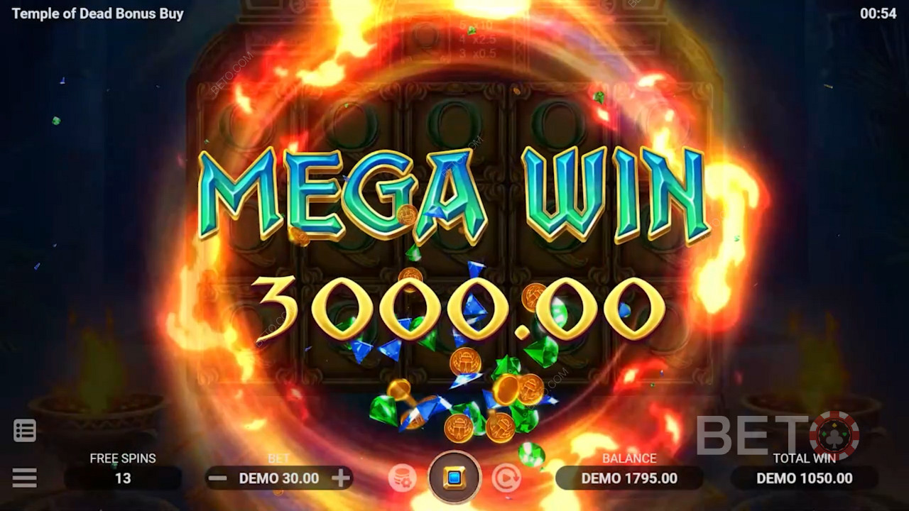 Zagraj teraz w Temple of Dead i wygraj nagrody pieniężne o wartości 10,068x stawka przy maksymalnej stawce.
