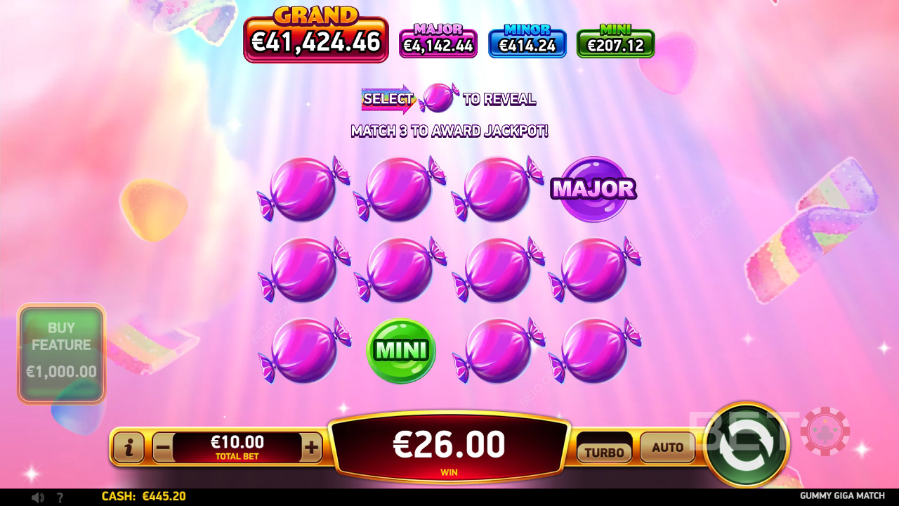 Wygraj 18 997x swój zakład na slocie Gummy Giga Match online!