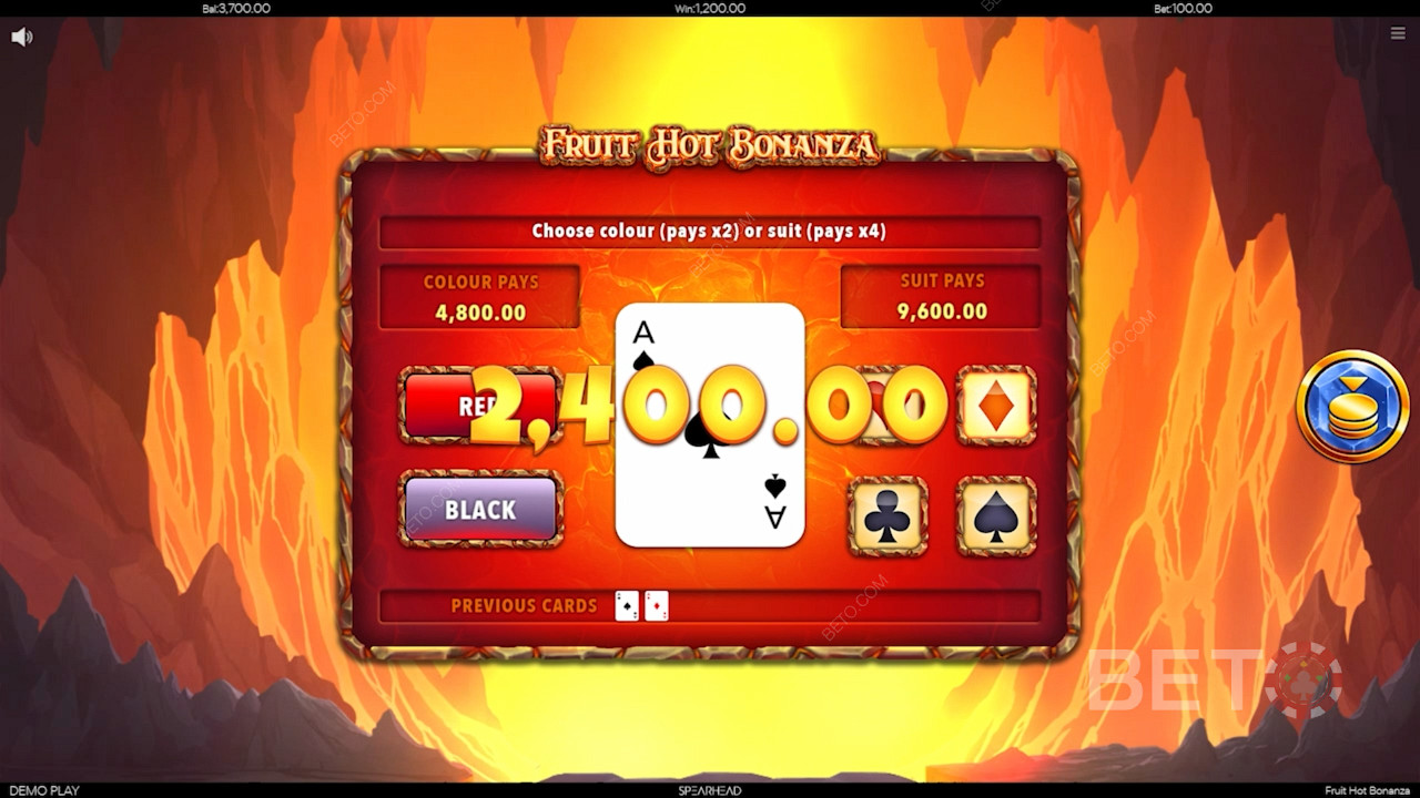 Zagraj na Fruit Hot Bonanza i wypróbuj funkcję hazardu