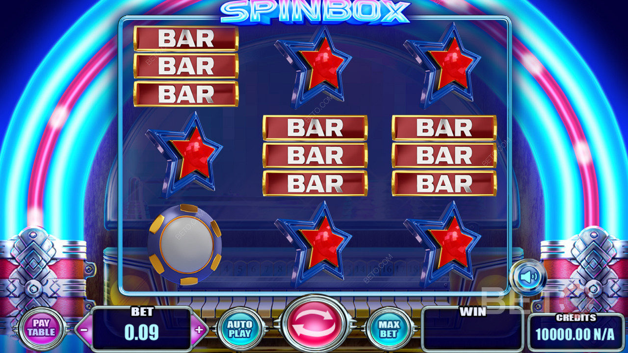 Atrakcyjne symbole i klasyczny motyw gry w slocie Spinbox