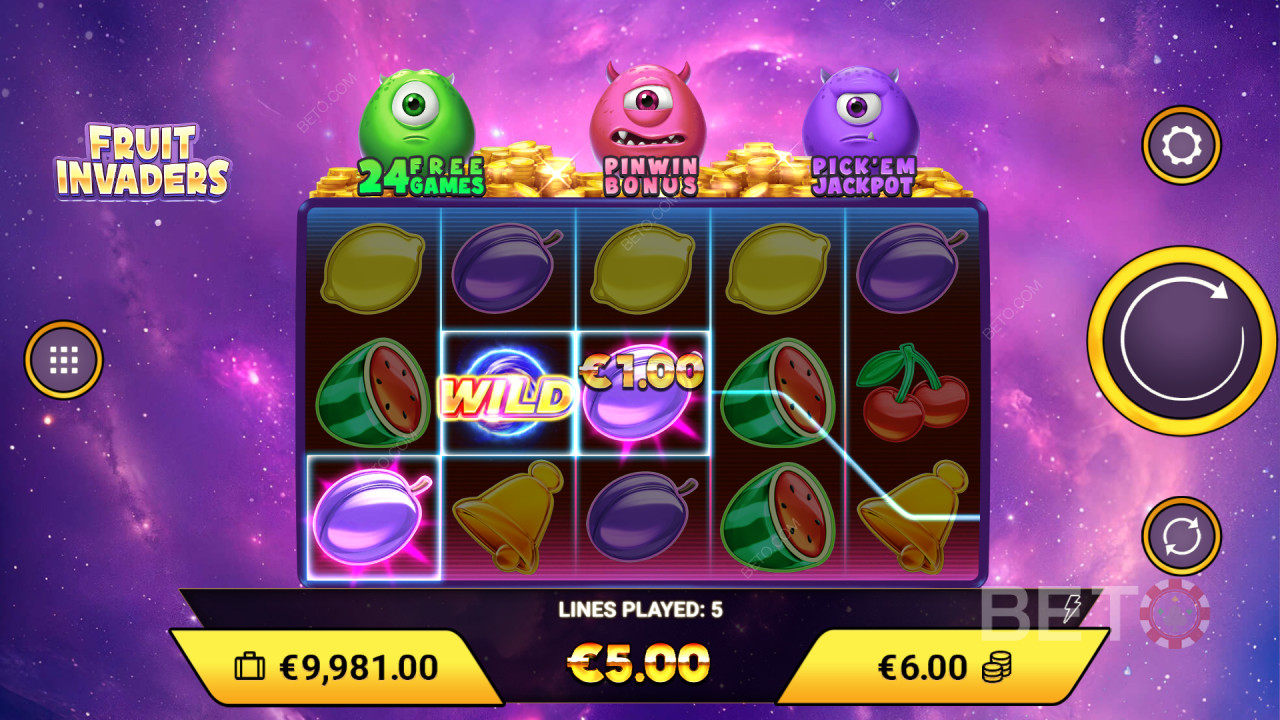 Jak grać w Fruit Invaders od Amigo Gaming?