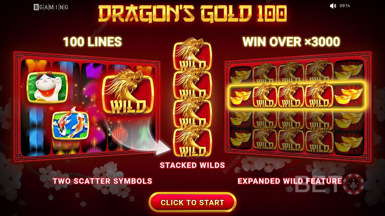 Nie przegap ekscytujących symboli scatter w grze Dragons Gold