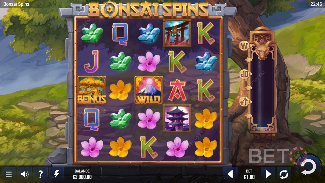 Gra Bonsai Spins o tematyce leśnej opracowana przez Epic Industries