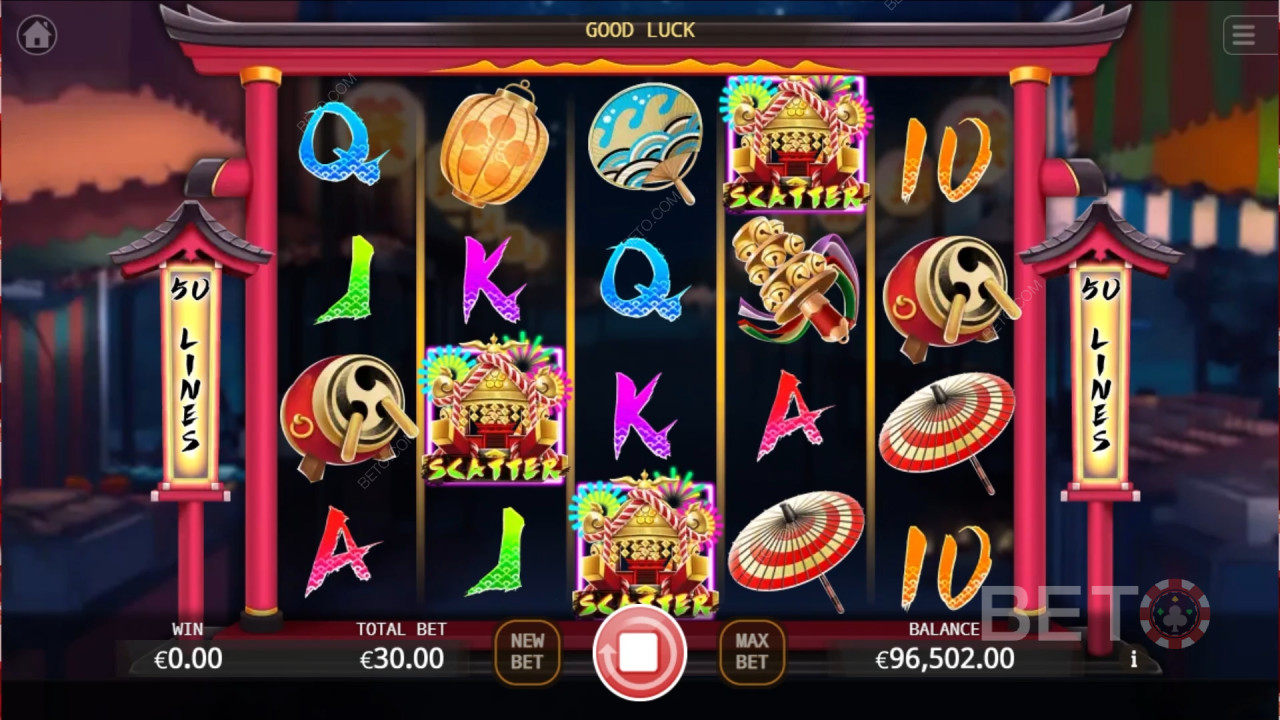 Recenzja Ten Jin Matsuri od BETO Slots