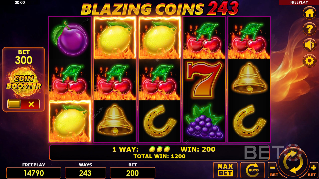 Recenzja Blazing Coins 243 od BETO Slots