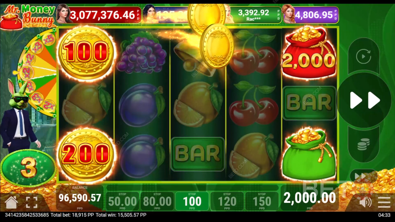 Wygraj 3 500x swój zakład na slocie wideo Money Bunny!