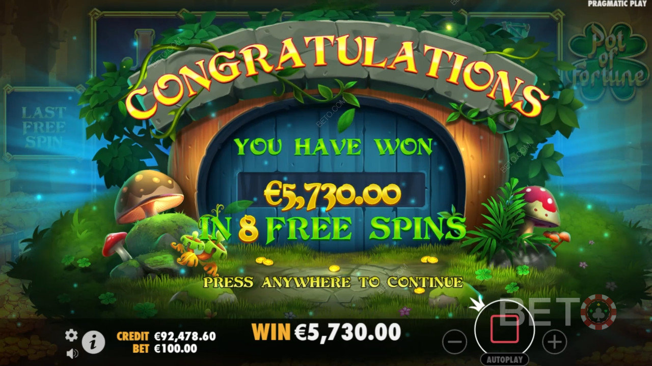 Wygraj 5 000x swój zakład na automacie Pot of Fortune!