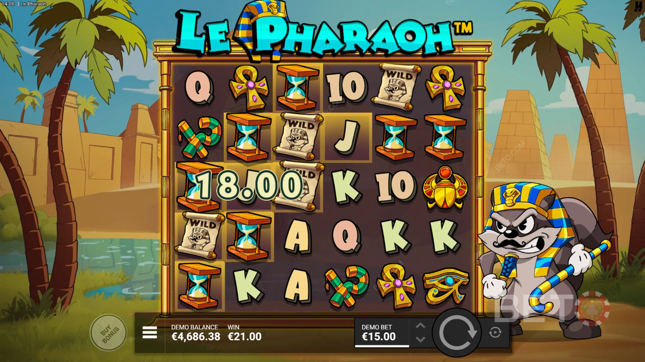 Funkcje bonusowe wyjaśnione w Le Pharaoh przez Hacksaw Gaming