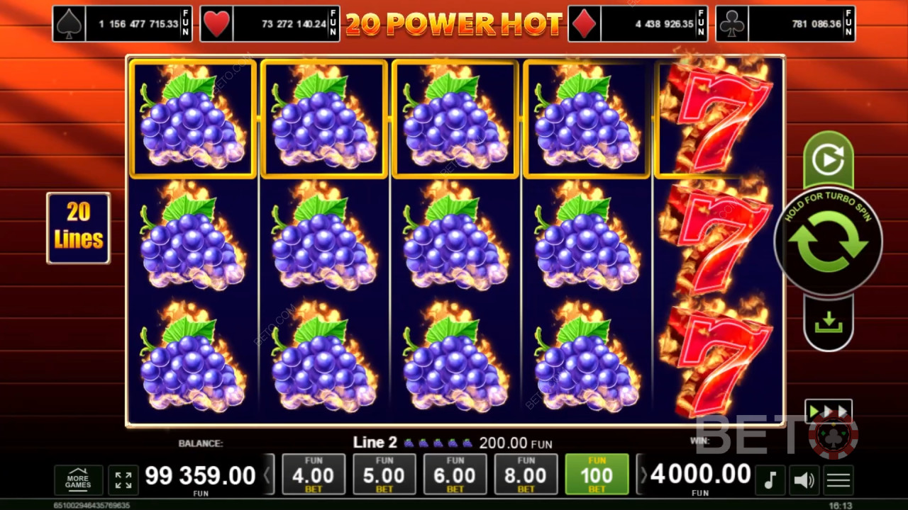 Recenzja 20 Power Hot od BETO Slots