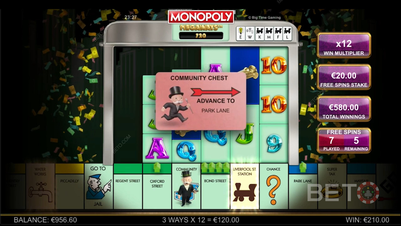 Zainspirowane tematem Monopoly Megaways funkcje bonusowe