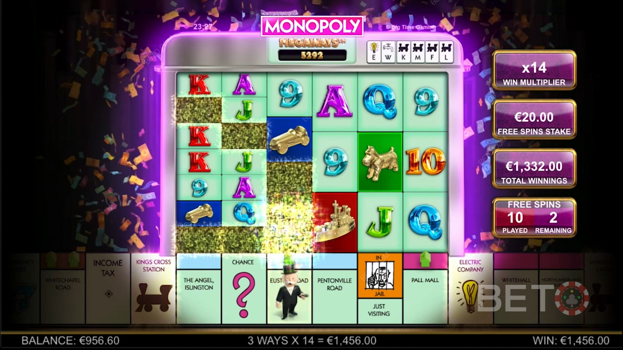 Błyskotliwa rozgrywka w Monopoly Megaways