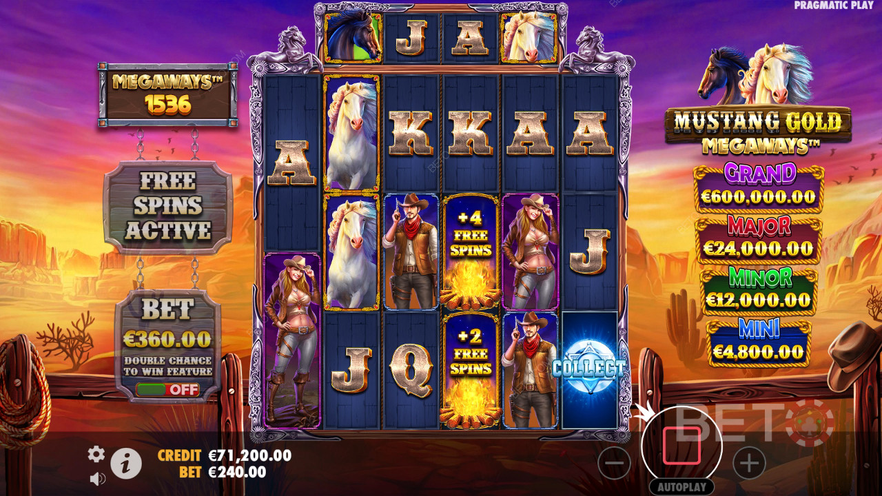 Mustang Gold Recenzja Megaways od BETO Slots
