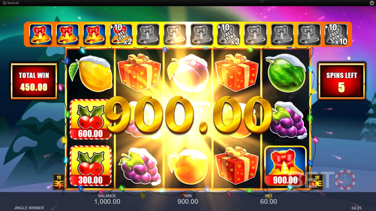 Wygraj 3,333x swój zakład na slocie Jingle Winner!