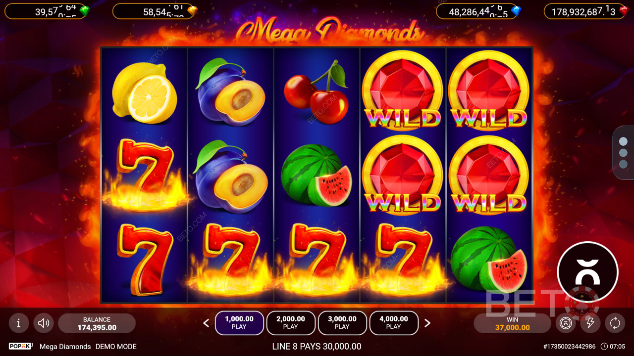 Mega Diamonds (Popok Gaming) Graj Za Darmo