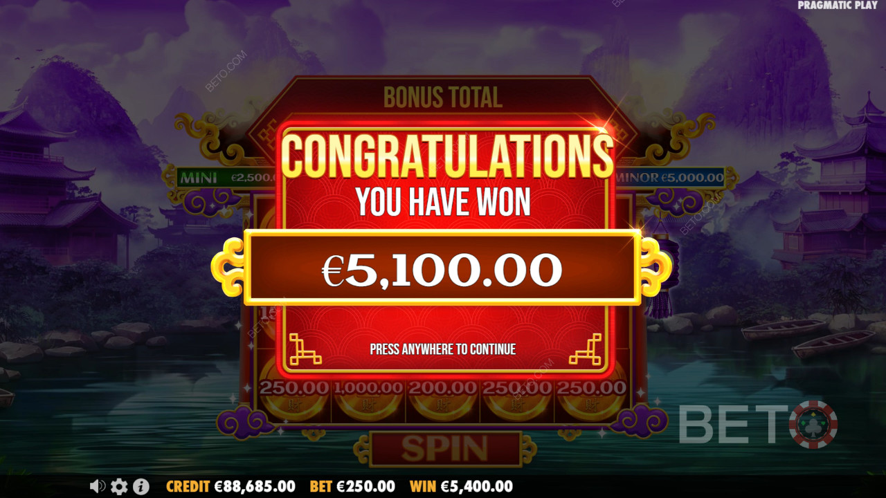 Wygraj 10 000x swój zakład w slocie wideo Chests of Cai Shen!