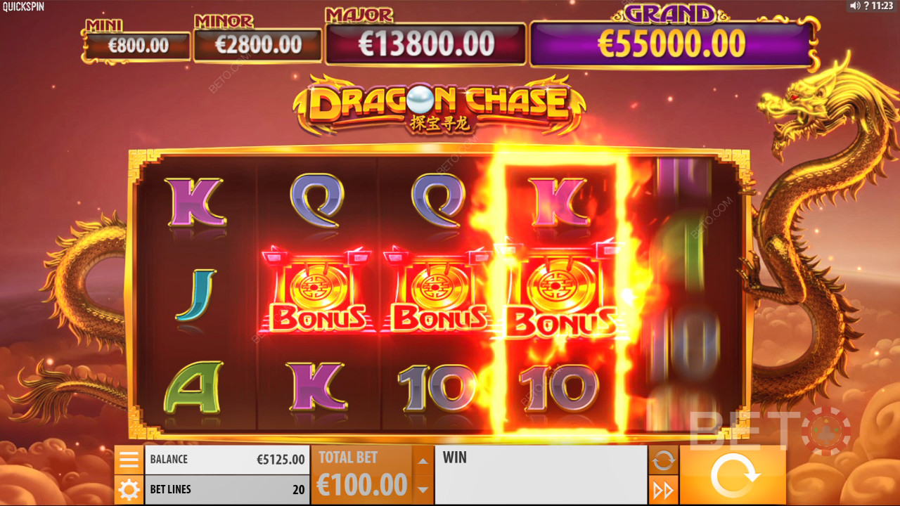 Recenzja Dragon Chase od BETO Slots