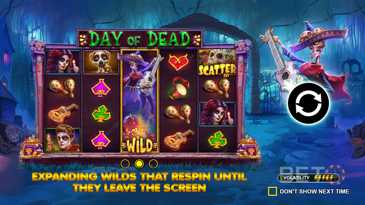 Ciesz się Walking Wilds w Day of Dead online slot