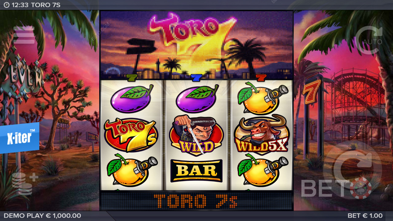 Ciesz się pięknym połączeniem klasycznego slotu i nowoczesnych funkcji w slocie Toro 7s