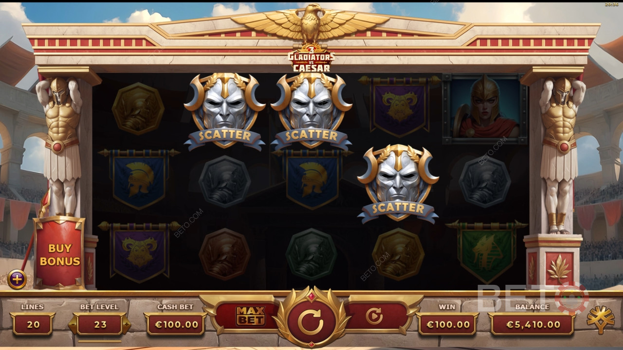 Recenzja 3 Gladiators vs Caesar od BETO Slots