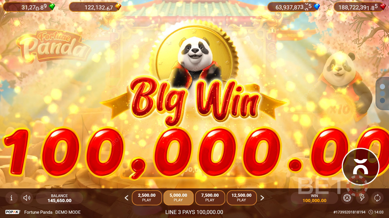 Wygraj 2 500x swój zakład na slocie Fortune Panda online!