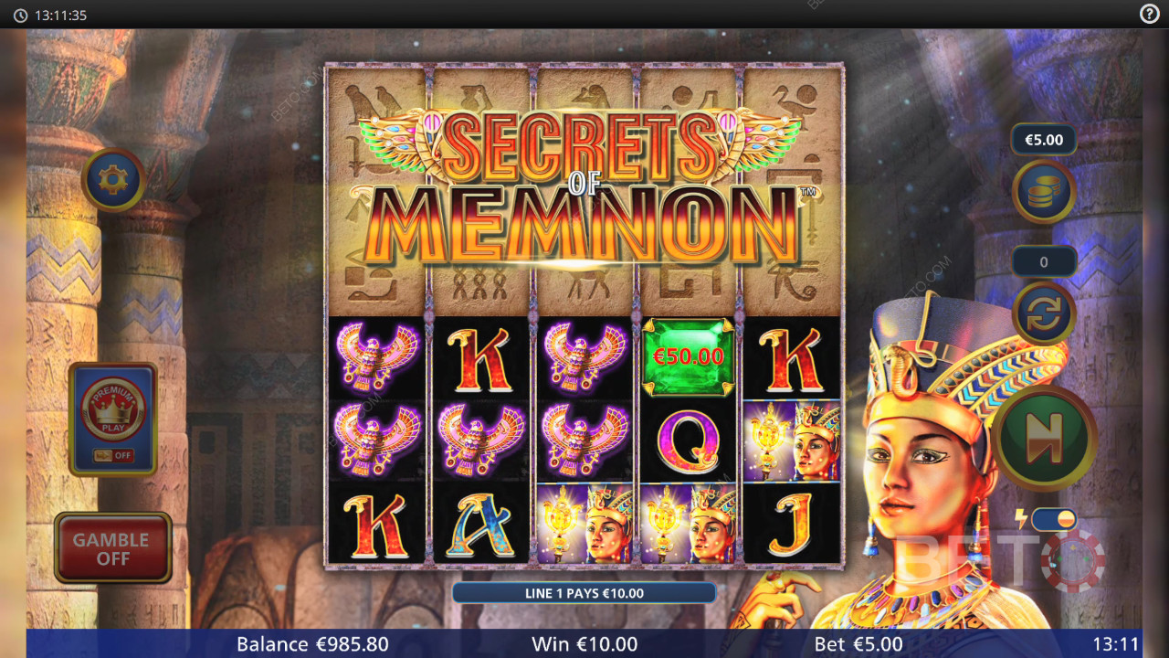 Recenzja Secrets of Memnon od BETO Slots